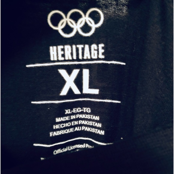 1996 Atlanta Olympics Men's Black T-shirt Size XL Flame Rings Logo (Pre-Owned) - Picture 4 of 4